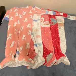Lot of Carter’s fleece footed sleepers